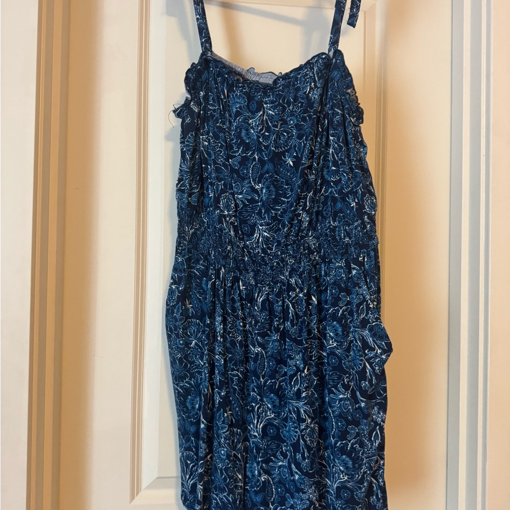 Blue Floral Romper